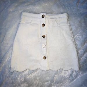 White corduroy skirt